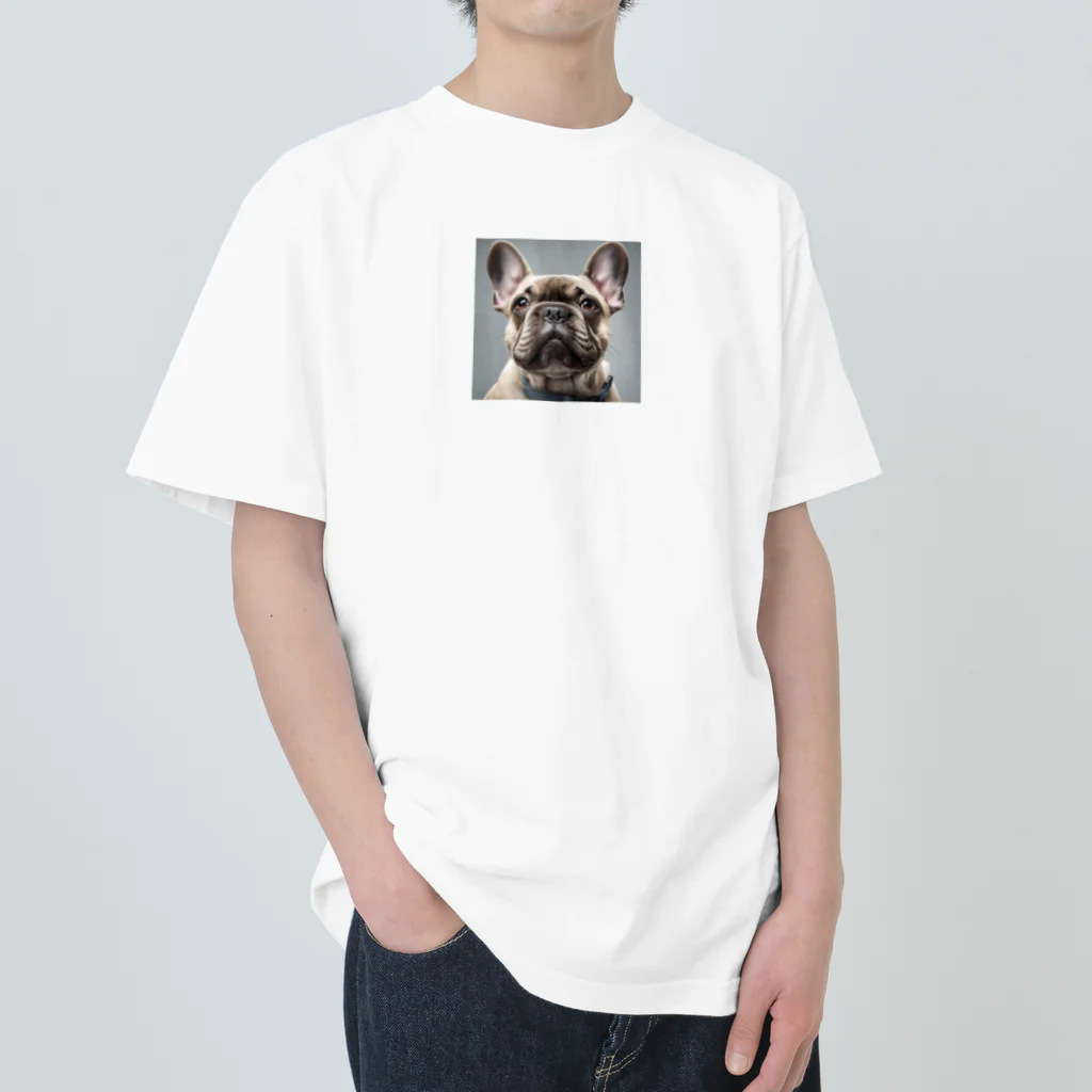 smile_happyのfrench bulldog Heavyweight T-Shirt