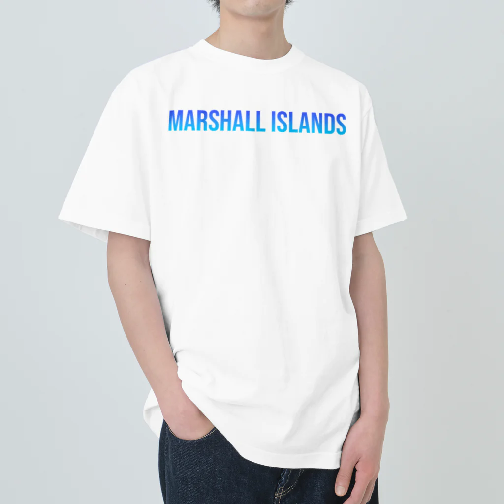 ON NOtEのマーシャル諸島 ロゴブルー ヘビーウェイトTシャツ