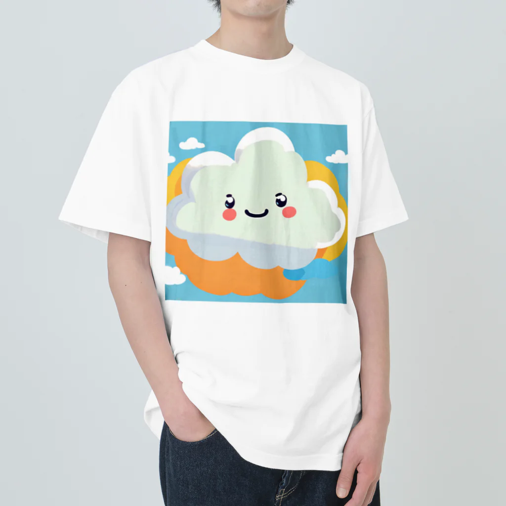 K-springの可愛い雲 ヘビーウェイトTシャツ