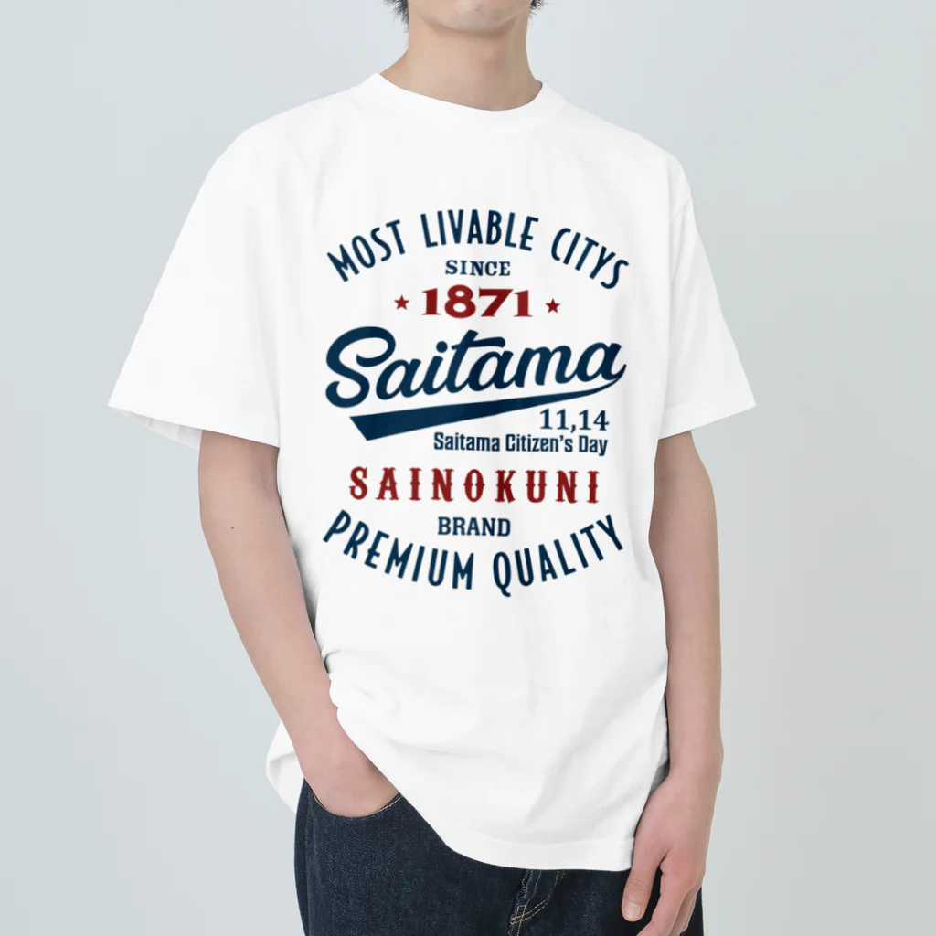 kg_shopのSaitama -Vintage- (淡色Tシャツ専用) Heavyweight T-Shirt