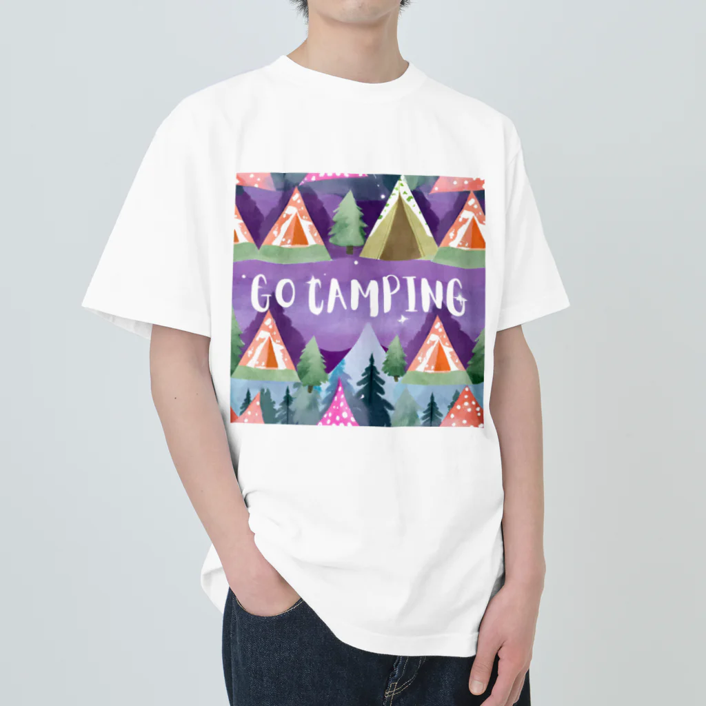 Rico294のカラフルテントでGO CAMPING ヘビーウェイトTシャツ