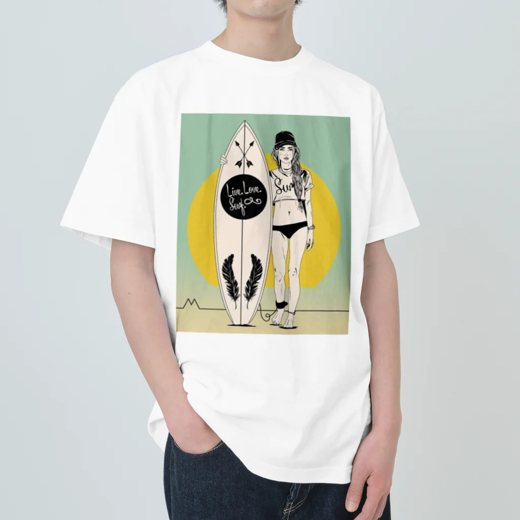 ファンタジスターのサーファーのさりちゃん Heavyweight T-Shirt