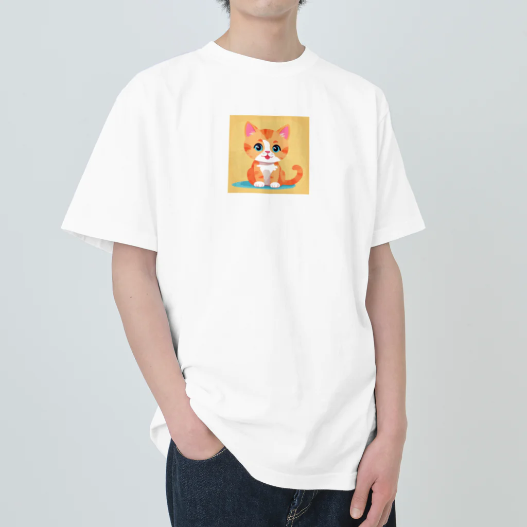 可愛い猫ちゃんの可愛い猫 Heavyweight T-Shirt