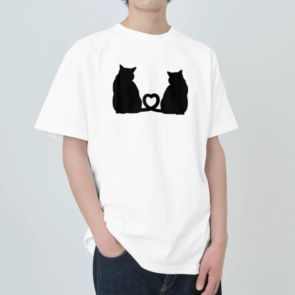 Drecome_Designの恋猫 ヘビーウェイトTシャツ