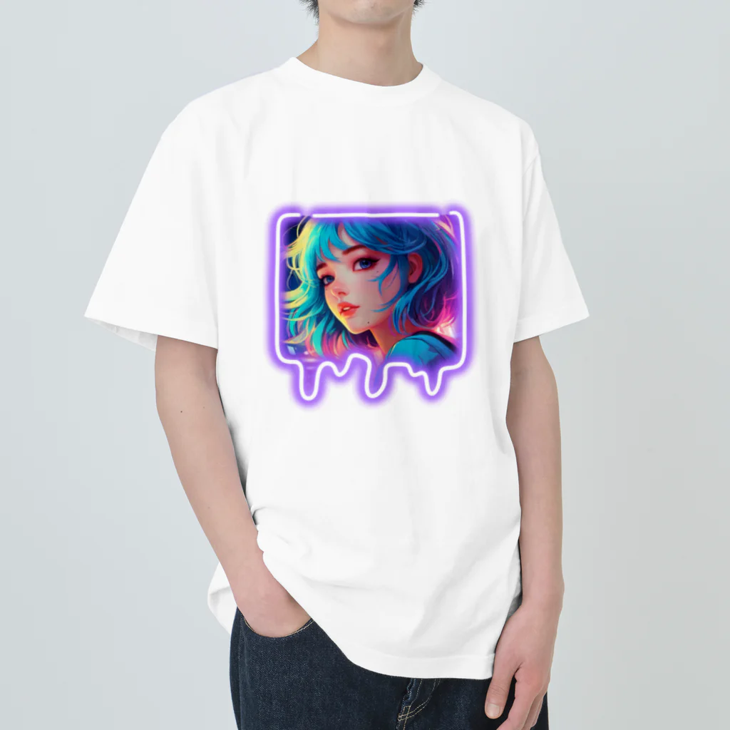 酒酔屋の爽ちゃんのneon girl Heavyweight T-Shirt