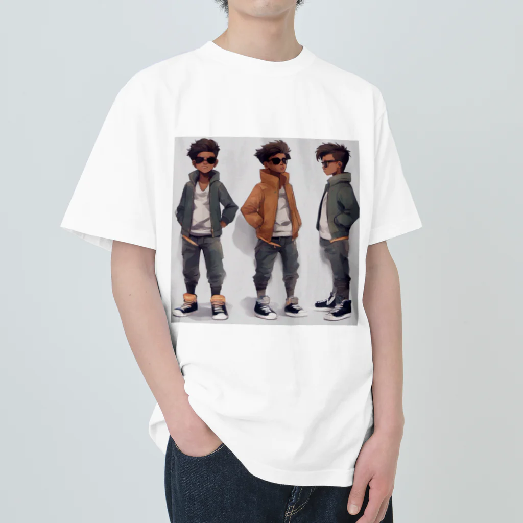 samefudeのAI少年コレクション Heavyweight T-Shirt