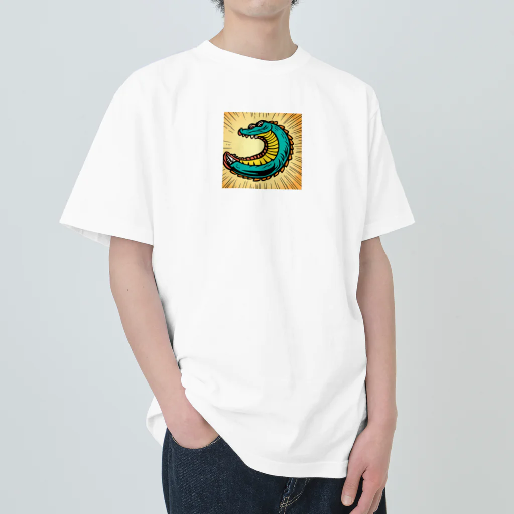 もしもショップの可愛いワニ Heavyweight T-Shirt