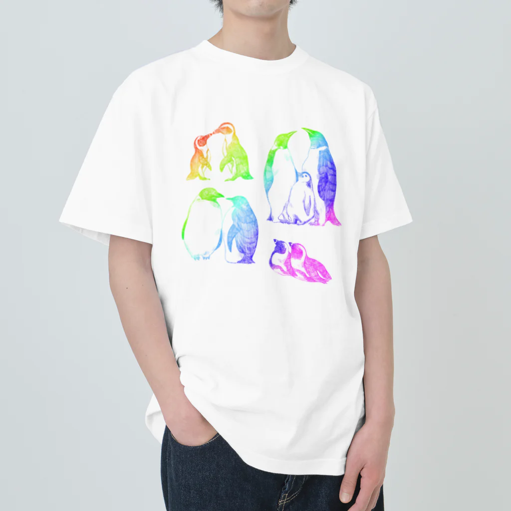 縁-yukari-のカラフルペンギン ヘビーウェイトTシャツ