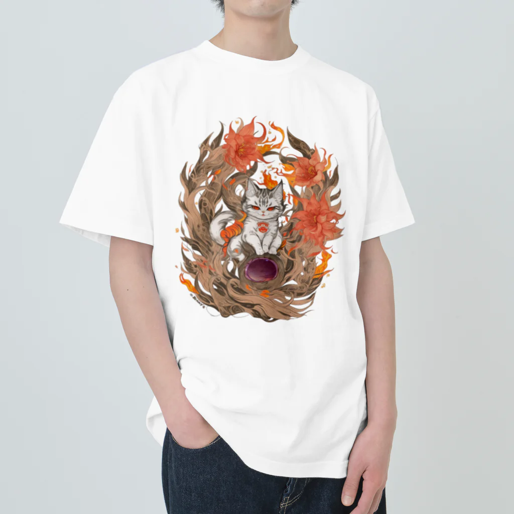 BENNY’S SHOPの猫神さま - 阿 -  Heavyweight T-Shirt