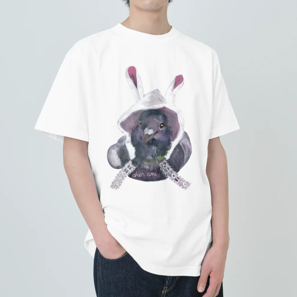 レース鳩の🐰デールのうさぎ🐰デール Heavyweight T-Shirt