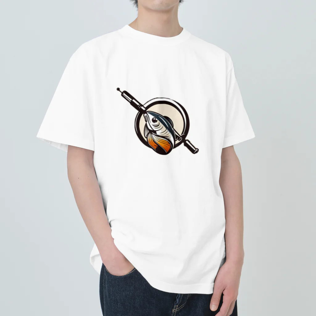 黒猫くんのラブフィッシング Heavyweight T-Shirt
