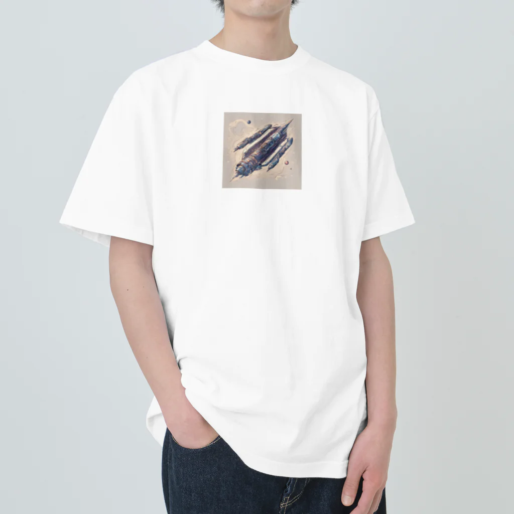 renkanの【宇宙の風見鶏】イラストグッズ🚀 Heavyweight T-Shirt