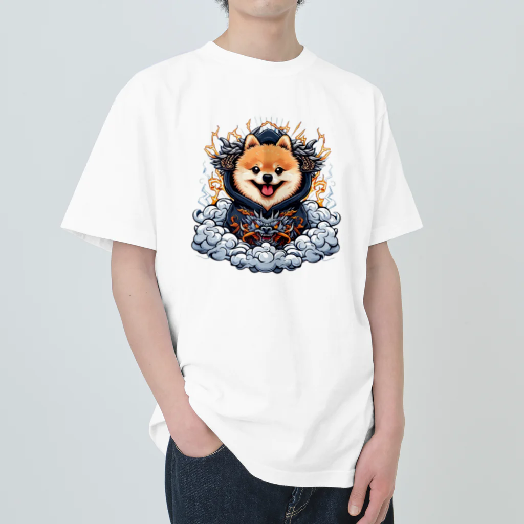 Pom-Dog'sのポメドラゴン Heavyweight T-Shirt