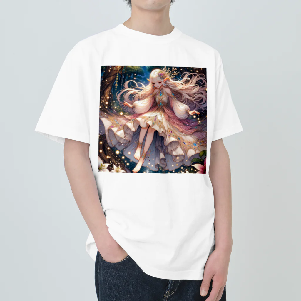 Sesilionの星の精霊の夜舞 Dance of the Star Spirit ヘビーウェイトTシャツ