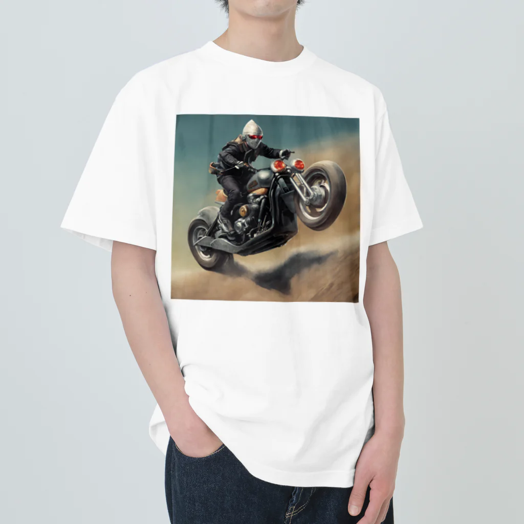 Yamapの仮面のバイク乗り Heavyweight T-Shirt