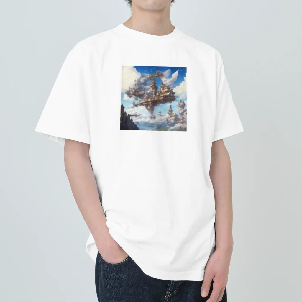 SetsunaAIの空に浮かぶ島のファンタジーグッズ Heavyweight T-Shirt