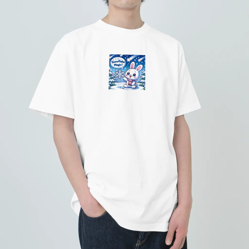 🌟 SHIN03 - あなたのスタイルを輝かせる 🌟のPONPONウサギ ヘビーウェイトTシャツ