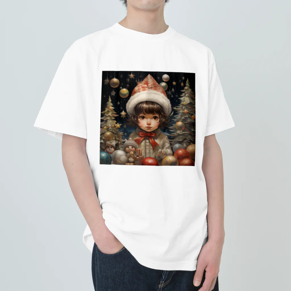 kobura05の星降る夜のクリスマスイノセンス Heavyweight T-Shirt