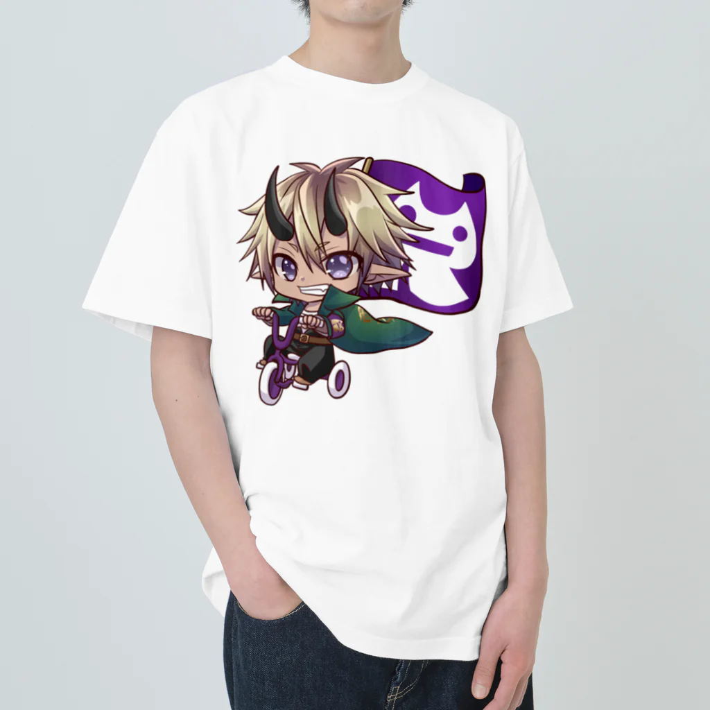 ロキのロキロキ団三輪車アバ雷炎ちゃん Heavyweight T-Shirt