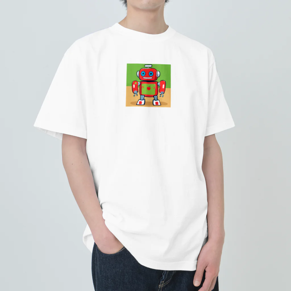 pepe55の青森　 "津軽のりんごガードロボット" ヘビーウェイトTシャツ