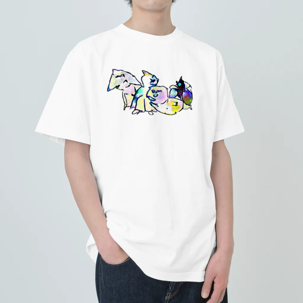 🍩tarojiro(たろじろ) shop🍩のプール仕舞い Heavyweight T-Shirt