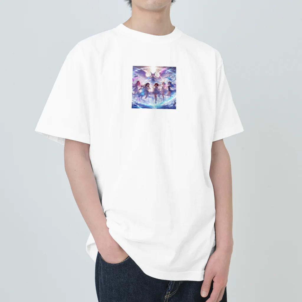 anazawaの白き翼、黒き翼。その手に抱くは愛しの君! Heavyweight T-Shirt