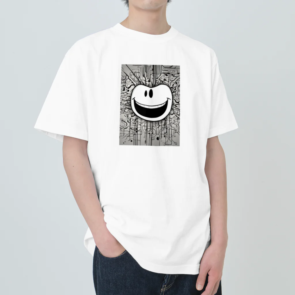 キャプテンの今日も元気にスマイルくん Heavyweight T-Shirt