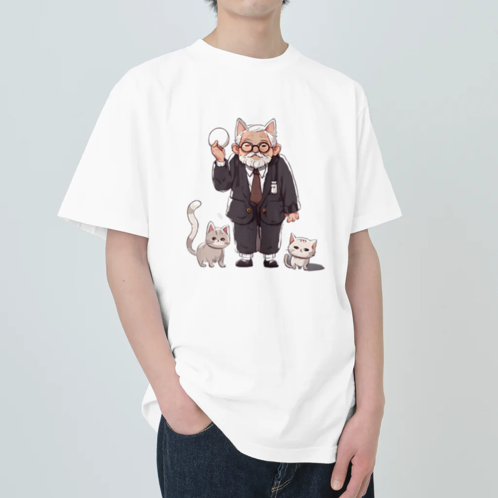 ぐっさんの気まぐれショップのにゃん爺 ヘビーウェイトTシャツ