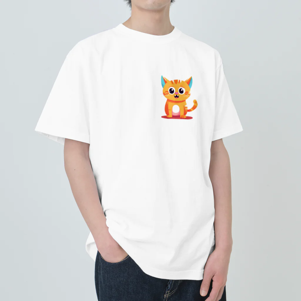 じゅんじゅんのかわ猫(*ΦωΦ*) ヘビーウェイトTシャツ