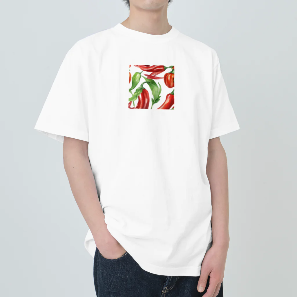 haiiichan♪の水彩グラフィック　チリペッパー Heavyweight T-Shirt