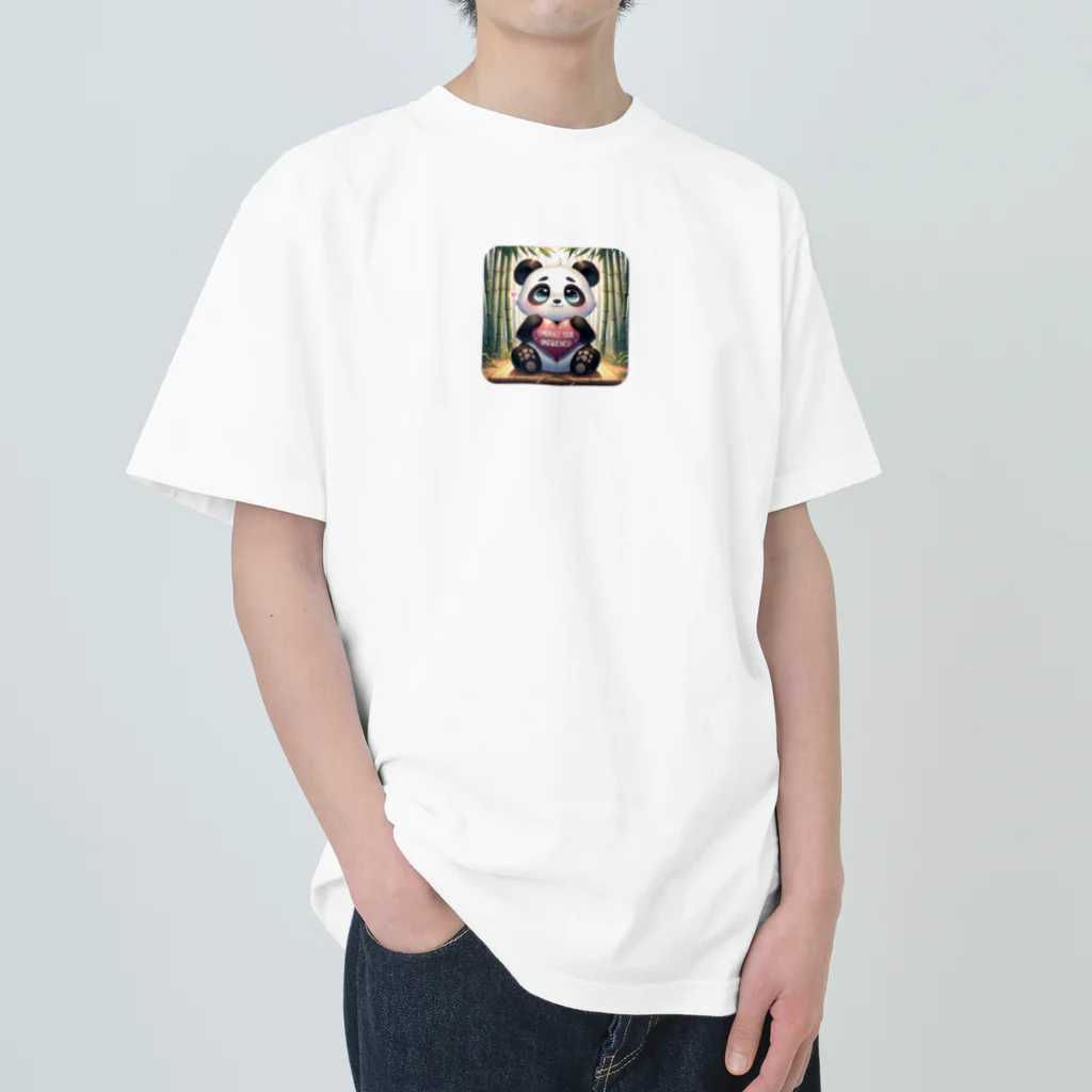 chikarabizのかわいいパンダ、イラストのグッズ Heavyweight T-Shirt