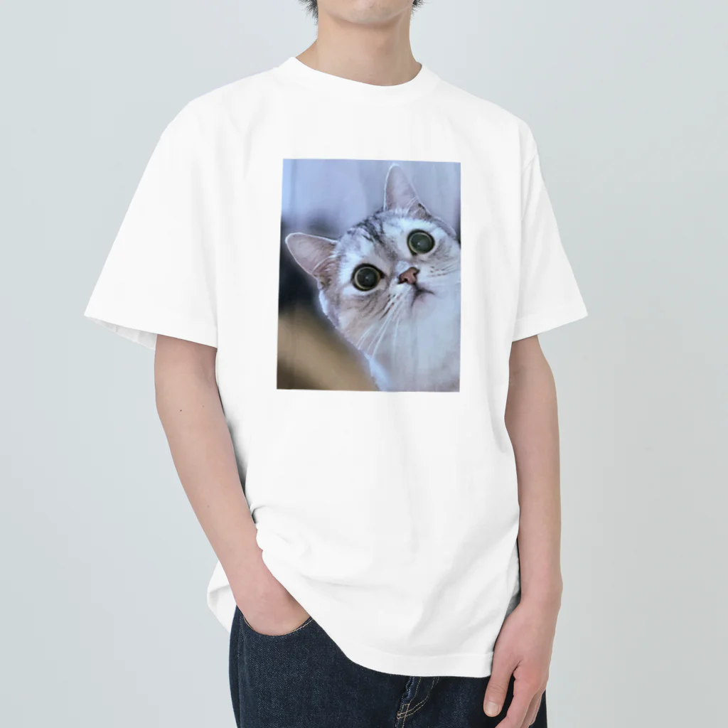 レオロンSHOPの猫の名前はレオ Heavyweight T-Shirt