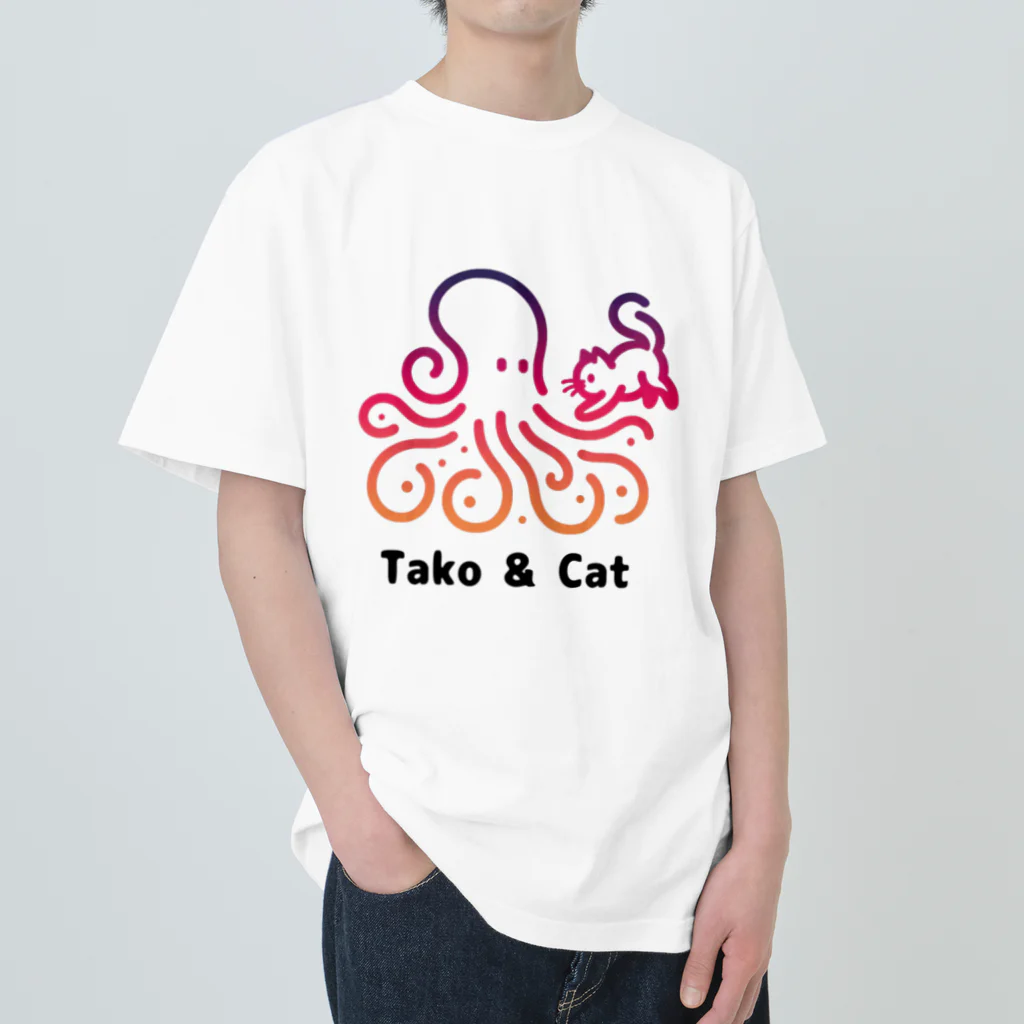 bravoadのタコ & 猫 ヘビーウェイトTシャツ