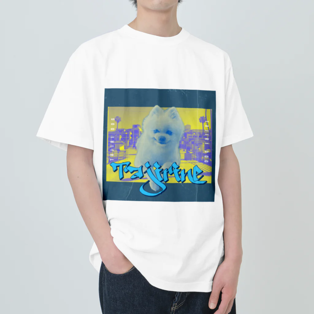 田尻犬(たじりけん)のタジリーヌHIPHOPスタイル ヘビーウェイトTシャツ