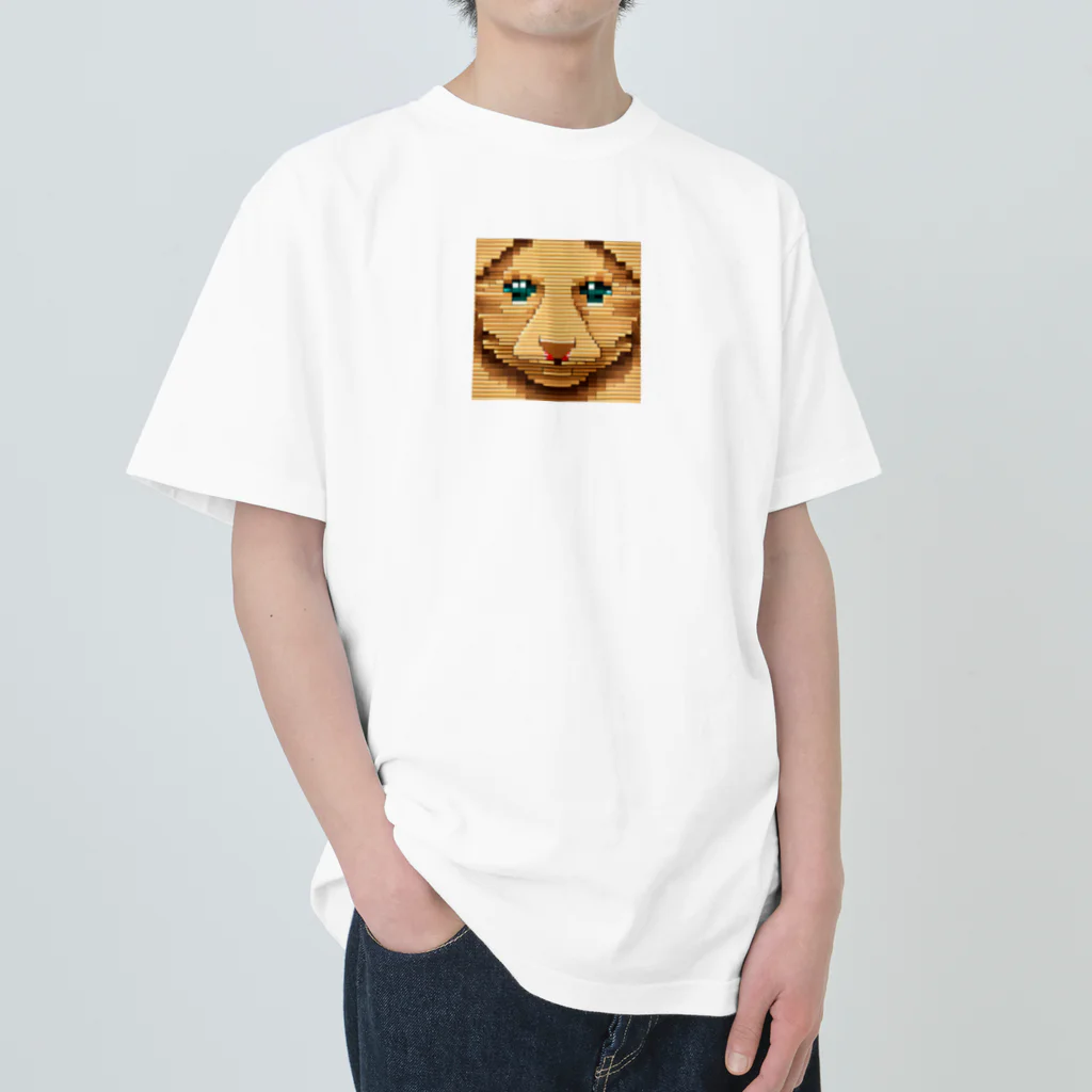 koba777のドット絵イエローモンゴリアンガービル ヘビーウェイトTシャツ