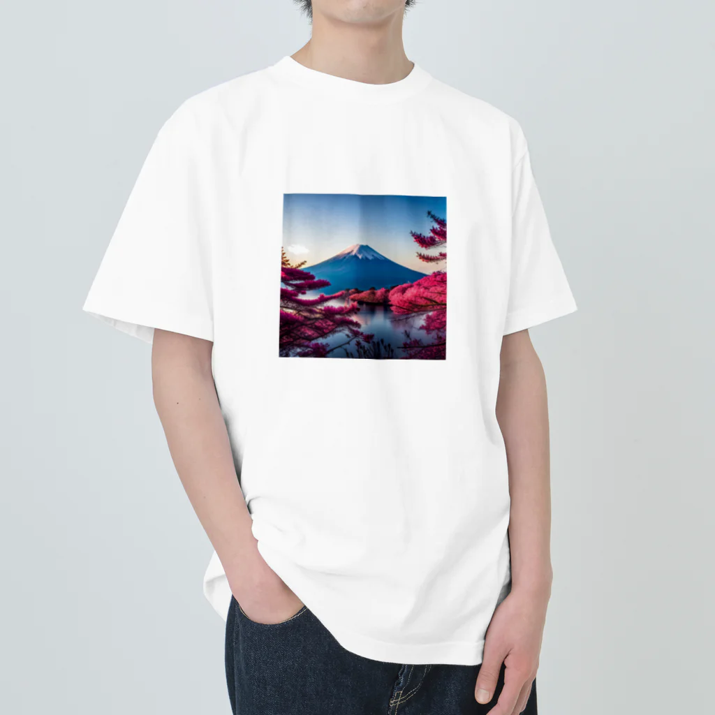 P.H.C（pink house candy）の富士山と紅葉、そして湖のグッズ ヘビーウェイトTシャツ