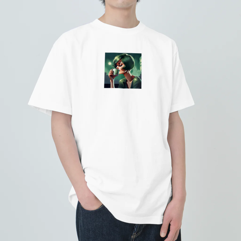 kumateruのクールビューティーグリーン Heavyweight T-Shirt