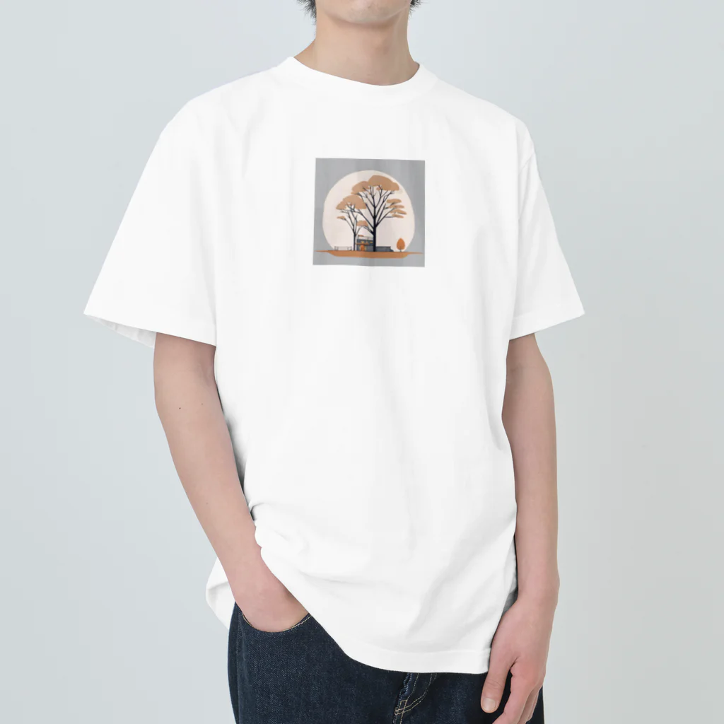 VOCALOID風な商品をのアニメ的な風景 Heavyweight T-Shirt