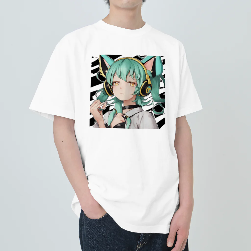 VOCALOID風な商品をのVOCALOID風 猫耳ちゃん ヘビーウェイトTシャツ