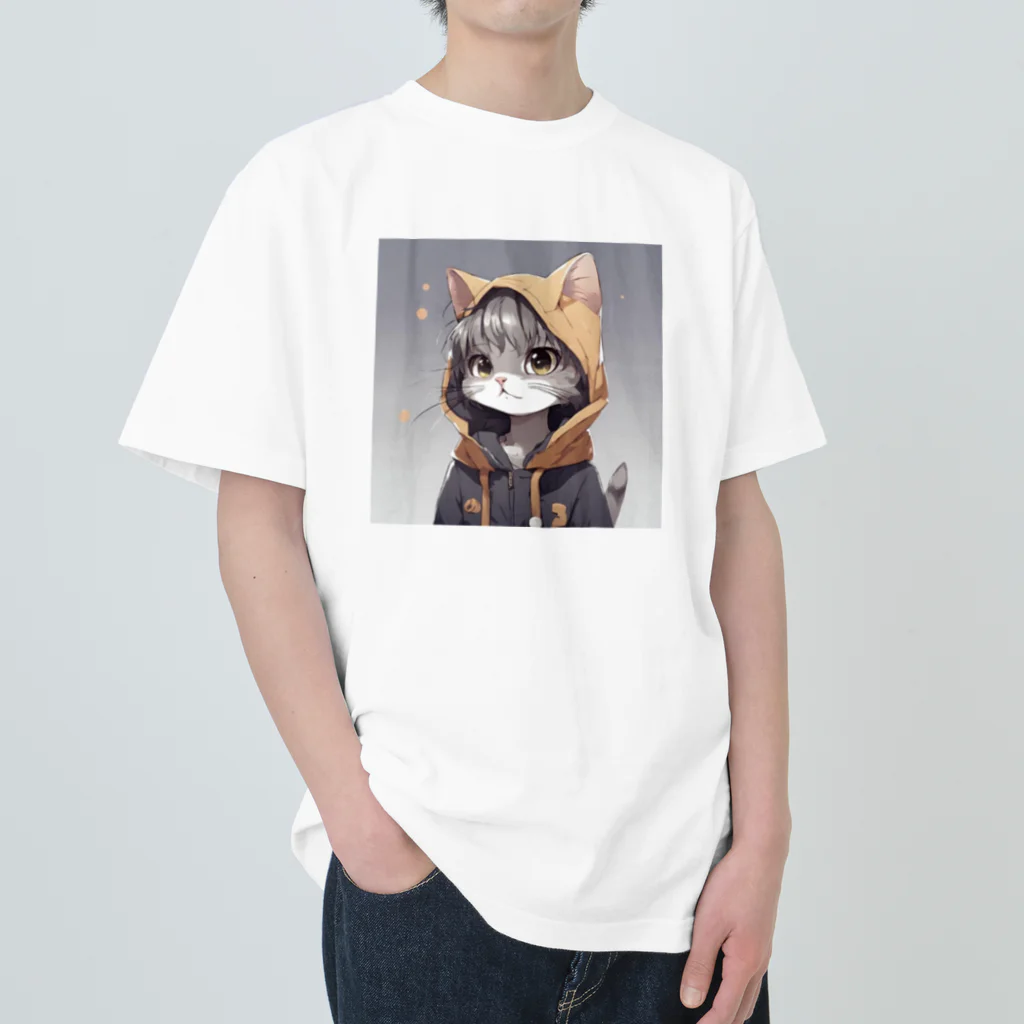 陽だまりshopのパーカー猫 ヘビーウェイトTシャツ