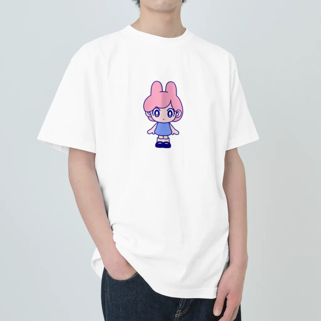 さくりゃ | オリジナルイラストグッズのうさナノちゃん Heavyweight T-Shirt