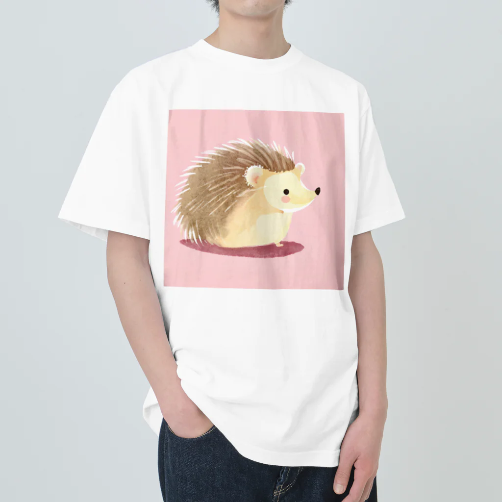 zoo234の可愛いハリネズミ Heavyweight T-Shirt