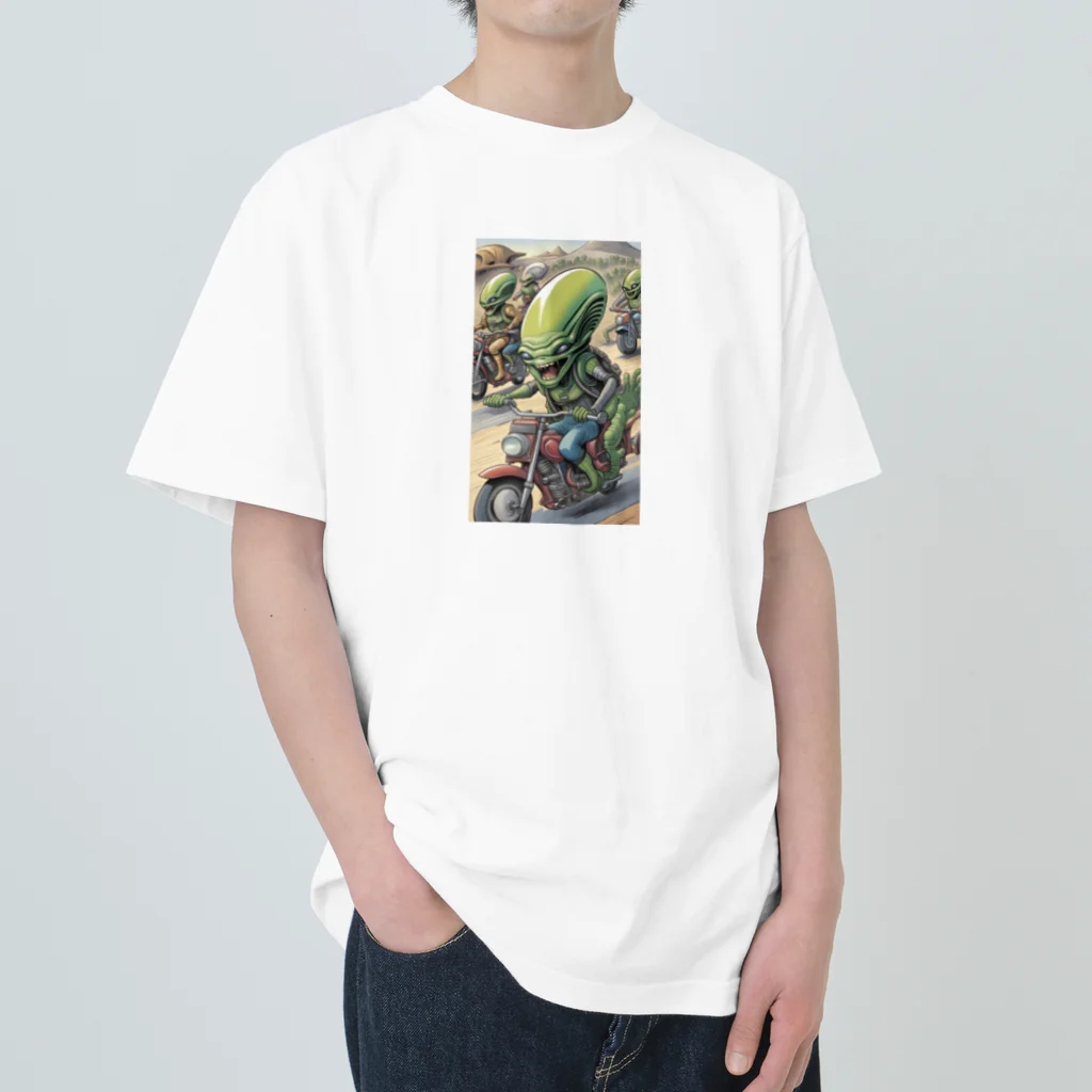 おっちゃんストアの宇宙人ライダー Heavyweight T-Shirt