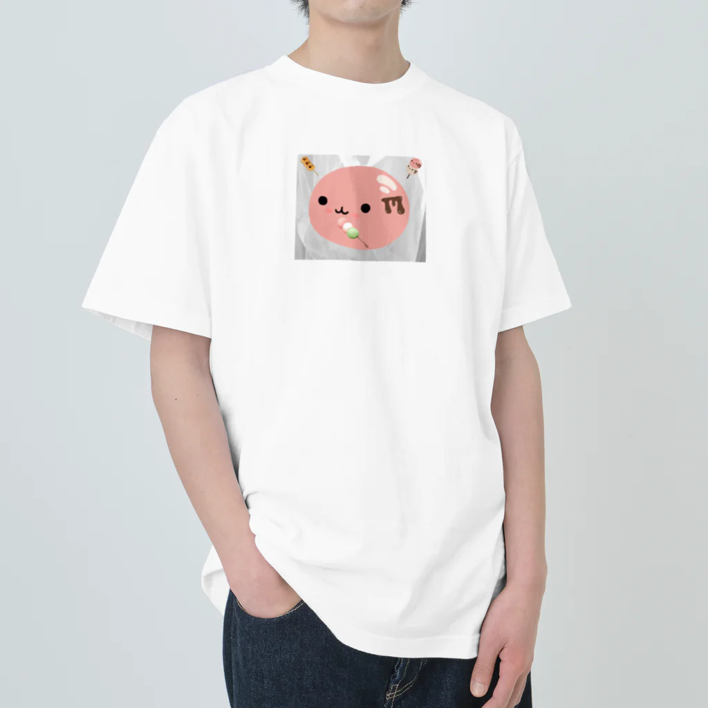 みたらし団子のふたたまちゃんのみたらし団子のふたたまちゃん ヘビーウェイトTシャツ