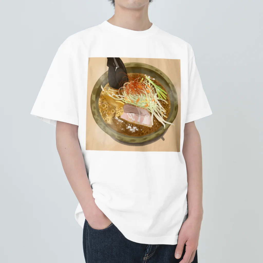 渡邊野乃香のお店のラーメン2 ヘビーウェイトTシャツ