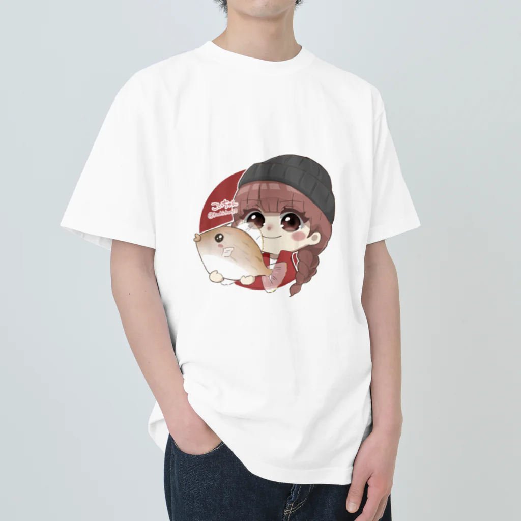 釣り師こしっちゃんのこしっちゃんカワハギバージョン Heavyweight T-Shirt