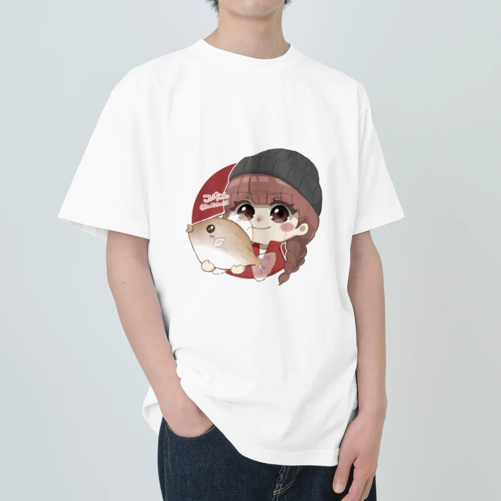 釣り師こしっちゃんのこしっちゃんカワハギバージョン ヘビーウェイトTシャツ