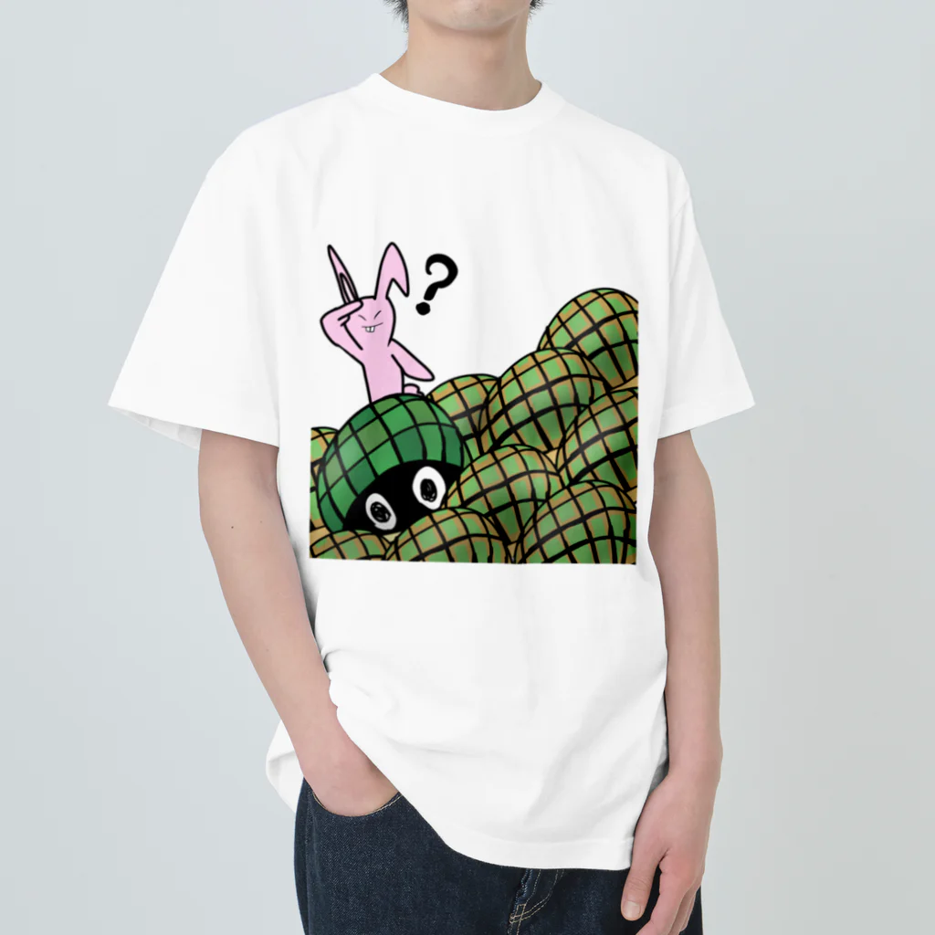 ヤバくないTシャツ屋さんのウサギとカメ かくれんぼ対決 Heavyweight T-Shirt