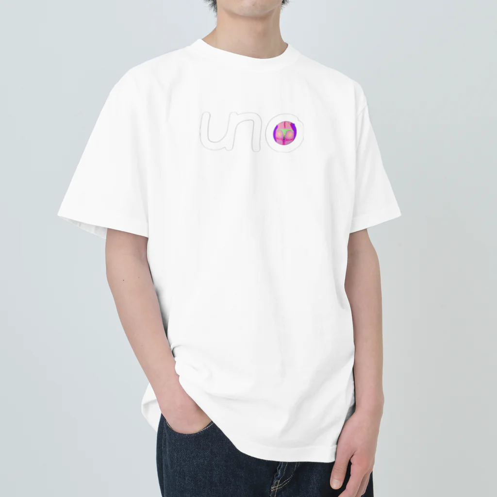 unoのUNOロゴ×ドットビキニヒップ Heavyweight T-Shirt