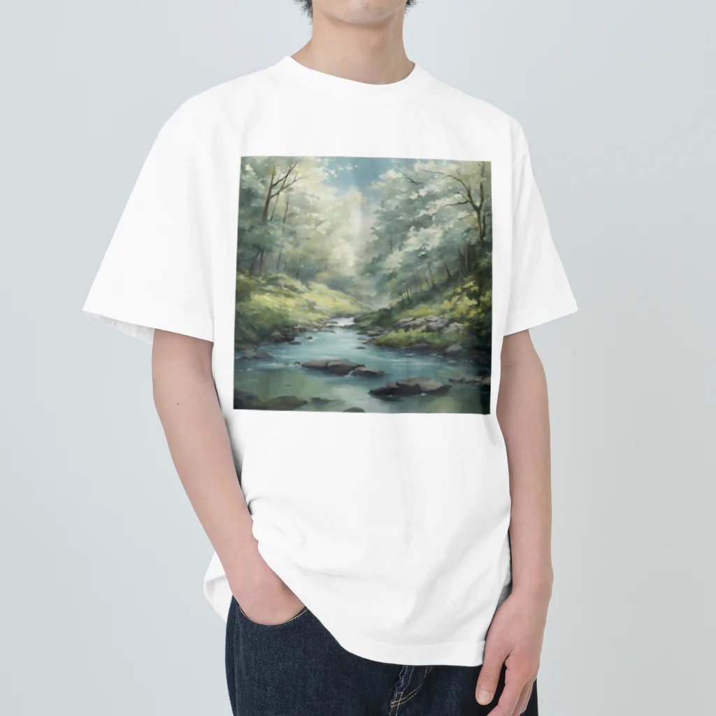 tizujonoboukenの清流 ヘビーウェイトTシャツ